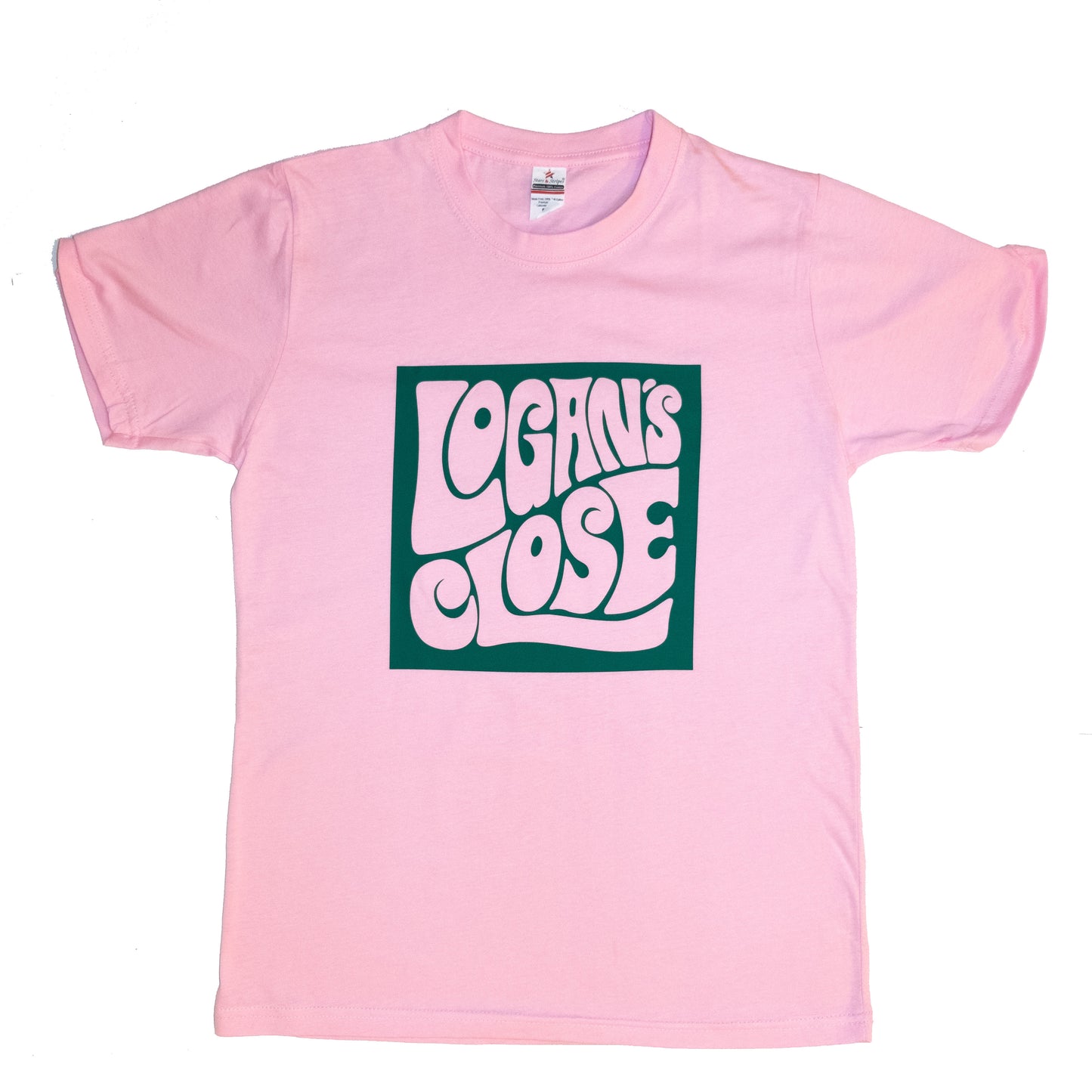 Camiseta con logo Logan's Close - Rosa/Verde