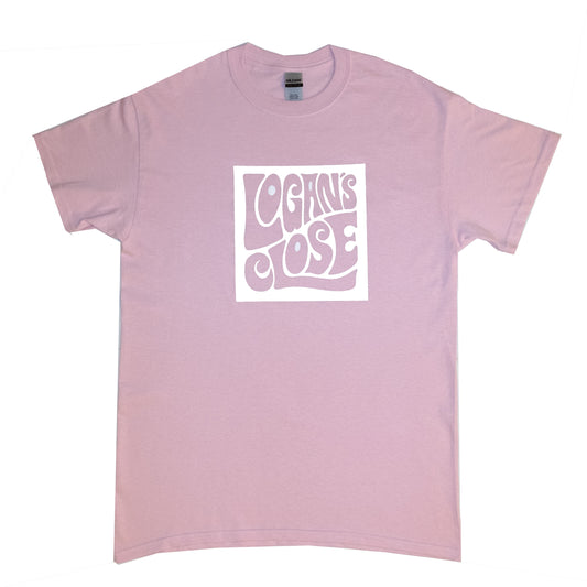 Camiseta con logo Logan's Close - Rosa claro/Blanco