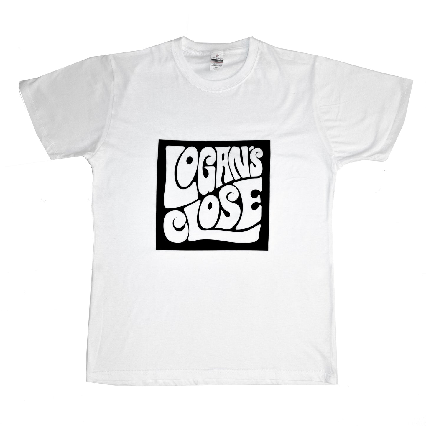 Camiseta con logo Logan's Close - Blanco/Negro